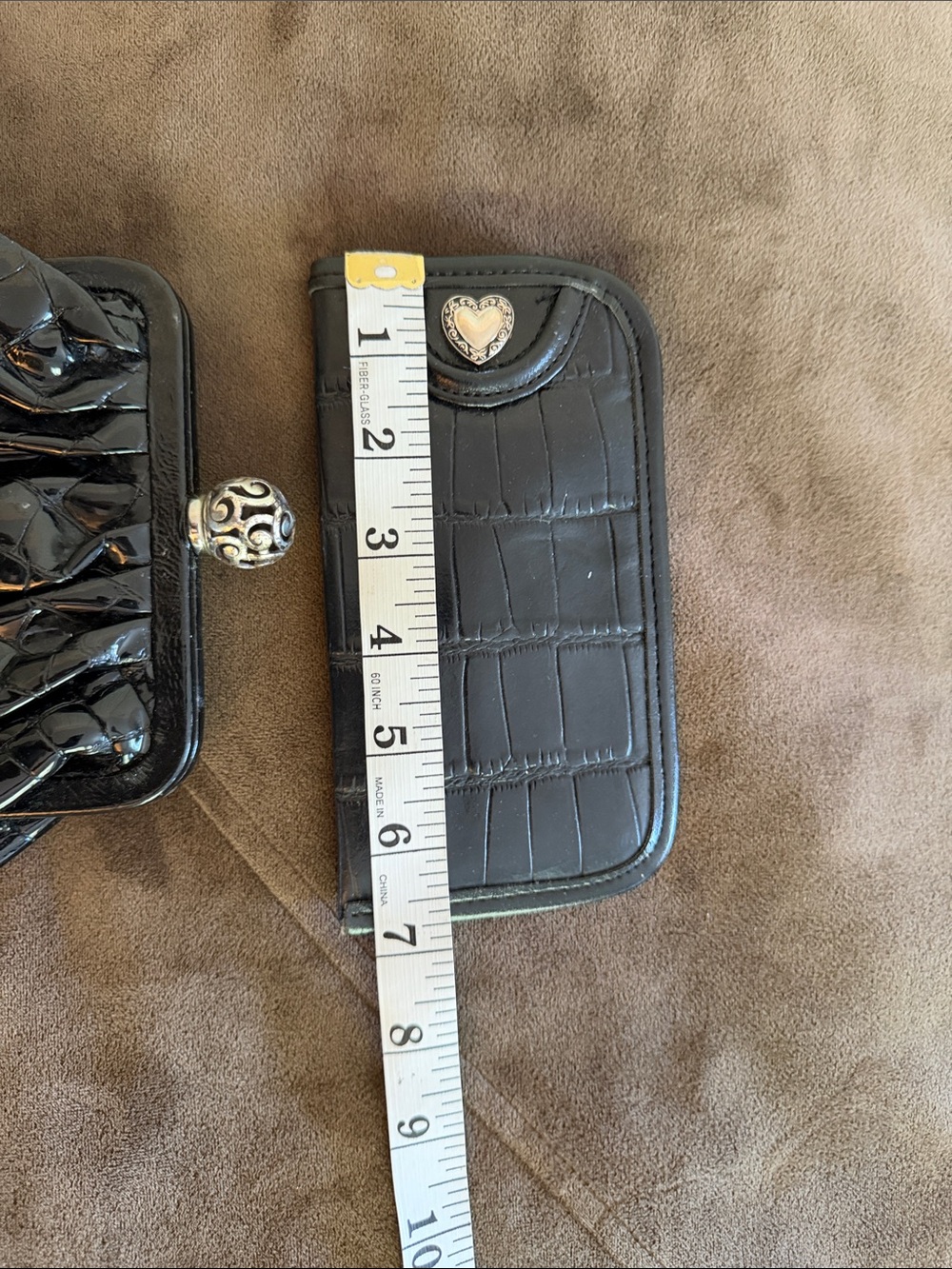 Brighton Black Patent and Faux-Croc Accessories Trio - Picture 4 of 10